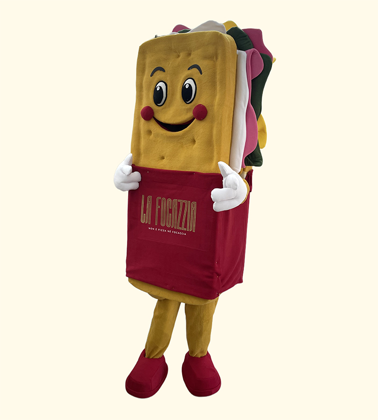 focaccia focazzia mascot and costumes
